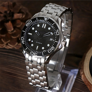 Reloj de Pulsera Mecánico de 41 mm con Esfera Negra, Calendario, Manecillas Luminosas, Bisel de Cerámica y Caja de Acero Inoxidable, Gran Venta - Product Image 3