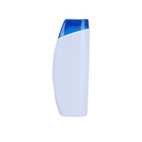 Bouteille en plastique incurvée bleue et blanche avec bouchon à vis d'une capacité de 150ml pour le marché des articles de toilette