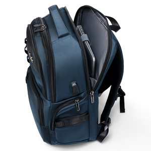 Sac à dos de voyage professionnel bleu marine <span class=keywords><strong>en</strong></span> gros, résistant à l'eau, <span class=keywords><strong>en</strong></span> nylon, pour <span class=keywords><strong>ordinateur</strong></span> <span class=keywords><strong>portable</strong></span> (15,6/<span class=keywords><strong>17</strong></span> <span class=keywords><strong>pouces</strong></span>), organisateur multi-compartiments, USB - Product Image 5