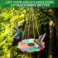 Kit de bricolage écologique pour mangeoire à oiseaux en bois - Activités créatives et jouet d'extérieur pour Thanksgiving, la Saint-Valentin, la fête des Pères et les cadeaux de fête