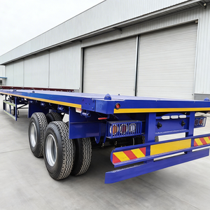 Semi-remorque <span class=keywords><strong>à</strong></span> plateau en acier <span class=keywords><strong>à</strong></span> 2 essieux de haute qualité fabriquée en Chine, taille personnalisée, <span class=keywords><strong>à</strong></span> <span class=keywords><strong>vendre</strong></span> - Product Image 3