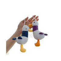Porte-clés en mousse de caoutchouc rouge en forme de canard mignon pour enfants