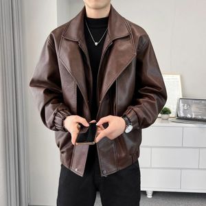 <span class=keywords><strong>Veste</strong></span> en cuir pour <span class=keywords><strong>homme</strong></span>, col en velours épais, automne et <span class=keywords><strong>hiver</strong></span>, <span class=keywords><strong>veste</strong></span> en cuir pour jeunes - Product Image 1