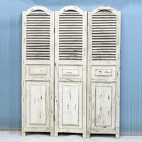 Panneaux décoratifs rustiques Luckywind, paravent autoportant en bois massif, séparateur de pièce vintage