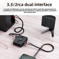 Convertidor de Audio 2RCA/3.5mm Lotus, Divisor de Audio de Una Entrada a Dos Salidas/Dos Entradas a Una Salida para Computadora, Laptop, Reproductor de CD, Auriculares