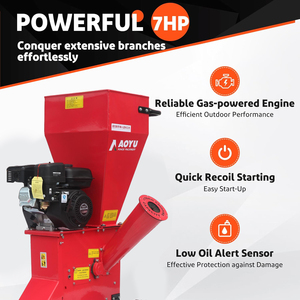 7HP Gasoline Wood Chipper Shredder <strong>Machine</strong> 3&quot;(76mm) Chipping Capacity Garden <strong>Tree</strong> <strong>Branch</strong> <strong>Crusher</strong> - Product Image 3