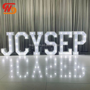 SMOOTH LED Giant Marquee Letter Outdoor Wedding Proposal <b>Sign</b> White Warm Metal Letters for Ceremony Birthday Decor - Product Image 5