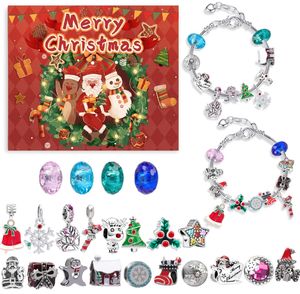 Bracelet calendrier de Noël vente en gros Kit de fabrication de bijoux bricolage fait à la main bracelet de perles ensemble avec boîte de rangement pour cadeau pour les filles - Product Image 5