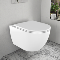 Salle de bain Toilette Lavage P Piège Wc Commode Toilette suspendue au mur Céramique Sanitaire Placard à eau Cuvette de toilette Toilette deux pièces
