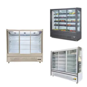 一般的なエアカーテンオープン冷蔵庫ドリンククーラーマルチデッキオープンチラーディスプレイ冷凍高速クーラー冷蔵庫