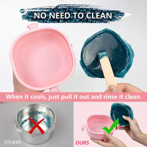 200ml Capacité Silicone Souple Pliable Petit Volume pour un Stockage Facile Fondre <span class=keywords><strong>Cire</strong></span> Remuer Épilation <span class=keywords><strong>Cire</strong></span> Ménage <span class=keywords><strong>Cire</strong></span> Pot - Product Image 4