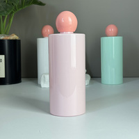 Bouteille cosmétique rose en PET vide de 100 ml, 200 ml, 300 ml avec bouchon à bille et pompe pour toner, huile essentielle, soin de la peau, lotion – Emballage