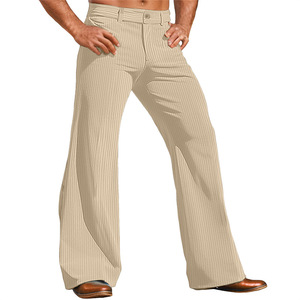 Nuovi <span class=keywords><strong>Pantaloni</strong></span> Eleganti da <span class=keywords><strong>Uomo</strong></span> <span class=keywords><strong>in</strong></span> Corduroy Tinta Unita, Modello Svasato, Casual con Tasche, Comodi per Business, Uso Quotidiano e Vacanze, Stile Moderno - Product Image 2
