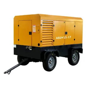 Factory price ASDY15-17 132kw motor drive portable electric mobile screw air compressor