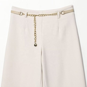 Pantaloni Donna 2026 Nuova Moda IT con Cintura a Catena fino alle Caviglie, Pantaloni Vintage a Vita Alta Femminili Mujer - Product Image 4