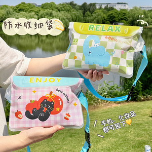 กระเป๋าโทรศัพท์กันน้ำความจุขนาดใหญ่หน้าจอสัมผัสได้ใช้งานกลางแจ้งว่ายน้ำดำน้ำล่องแก่งกระเป๋าคาดเอวกระเป๋าเก็บของไม่จำกัดเพศ - Product Image 1