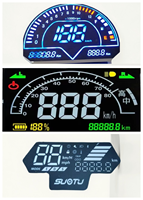 TN6-digit kustom 7 segmen layar LCD hitam latar belakang teks putih tampilan industri kode segmen dapat disesuaikan