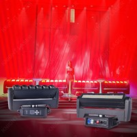 Lumière de faisceau stroboscopique led polychrome pour scène à tête mobile double face 6x30w