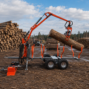 Remolque para ATV con Grúa, Rotador Hidráulico, Garra <span class=keywords><strong>de</strong></span> 1 <span class=keywords><strong>Tonelada</strong></span>, Sierra, Remolque Forestal para Uso Agrícola - Product Image 3