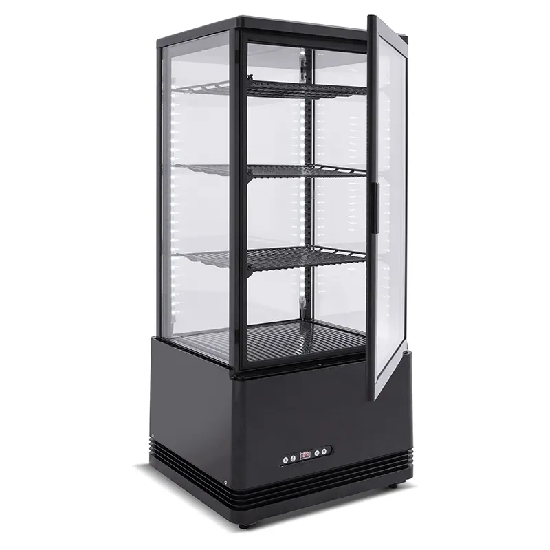 Réfrigérateur porte en verre professionnel, congélateur automatique, dégelé, 1 pièce, vitrine pour gâteaux