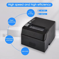 Impresora Térmica de Recibos de Alta Velocidad de 80 mm con Cortador Automático, Impresora Térmica POS, Papel Térmico en Stock