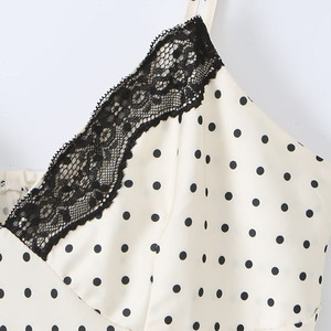 SHENZHU Abito Estivo da <span class=keywords><strong>Donna</strong></span> 2026 Nuova Moda con Pois e Pizzo Patchwork, Vestito <span class=keywords><strong>Retrò</strong></span> Sexy ed Elegante - Product Image 4