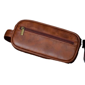 Men's Travel <b>Toiletry</b> Bag - Personalized PU Leather Shaving Dopp Kit for Business & Gifts - Product Image 3