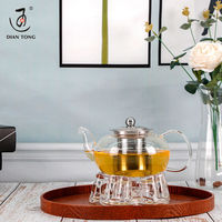 Bouilloire en verre borosilicate résistant à la chaleur de haute qualité Dian Tong, théières avec infuseurs, chauffe-thé, théière à col de cygne personnalisée, portable
