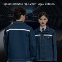 Combinaison en jean réfléchissant pour hommes et femmes, veste personnalisée pour le printemps et l'automne, uniforme pour les travailleurs, vêtements de chantier et d'atelier