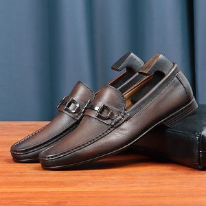 Zapatos de Conducir Sin Cordones para Hombre, Más Vendidos, con Entresuela de Cuero de Diseño, Impermeables, Casuales, para Uso Profesional, Transpirables - Product Image 5