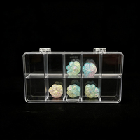 Boîte en plastique transparente en PS à 10 compartiments, fabriquée à partir de matériaux recyclés écologiques, avec couvercle, pour outils et petits accessoires