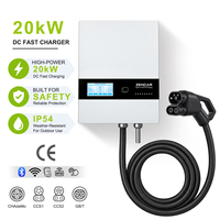 Station de recharge rapide pour véhicules électriques Zencar DC 20 kW, Combo CCS2, prise 65A, borne de recharge avec écran tactile LCD 7 pouces
