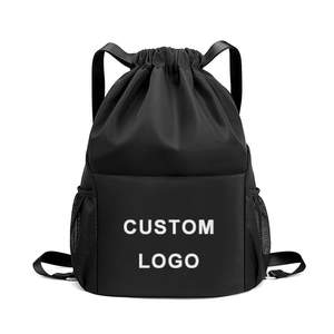 Sac à dos de sport en polyester de haute qualité avec cordon de serrage, sac de sport imperméable, logo personnalisé, sacs à cordon de serrage promotionnels pour la remise en forme - Product Image 1