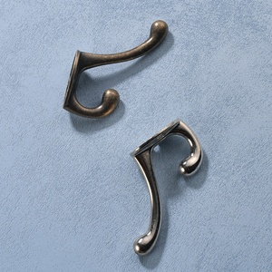Heavy-duty Modern Entrance Zinc Alloy <strong>Wall</strong> <strong>Hook</strong> with 2 <strong>Hooks</strong> for Hanging Towels Clothes &amp; <strong>Keys</strong>-Multifunctional Design - Product Image 4