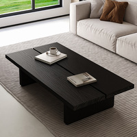 Table basse moderne de luxe en bois massif, table à thé en bois pour salon, mobilier de salon, vente en gros, logo personnalisé, 2 pièces