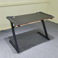 Table de jeu professionnelle, bureau d'ordinateur à structure en Z, station de jeu ergonomique, pieds en tube d'acier, plateau en MDF pour les joueurs professionnels