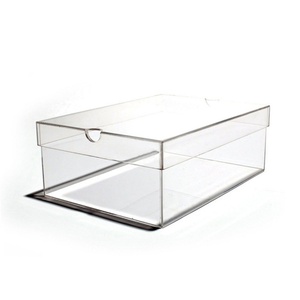 Clear Acrylic Shoe <b>Storage</b> <b>Boxes</b> <b>Stackable</b> Sneaker Display Case Professional Organiser for Boots Hats and Shoes - Product Image 6