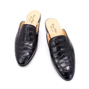 2026 <b>Men</b> Party Dress Shoes Loafer Genuine Leather Slippers Wear Wedding Fashion Trend Half Slippers Summer <b>Men's</b> Shoes - Product Image 3