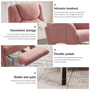 नर्सरी टेडी हाथीदांत ठोस लकड़ी के लिए आरामदायक फुटरेस्ट होम फर्नीचर लिविंग रूम के लिए लिविंग रूम - Product Image 3