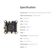HGLRC SPECTER F722 Pro MPU6000 Gyro DJI HD/VTX gaya bebas/balap FPV FC
