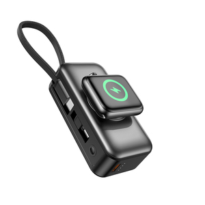 Power Bank Portatile OEM da 5000mAh, <span class=keywords><strong>Ricarica</strong></span> Rapida PD 20W, Cavo Type-C Integrato con Cordino, <span class=keywords><strong>Ricarica</strong></span> Wireless per Orologi e Telefoni - Product Image 2