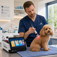 Dispositivo de Terapia Láser Veterinaria Portátil de Alta Potencia de 30 W, Láser de Diodo GaAlAs para el Alivio del Dolor