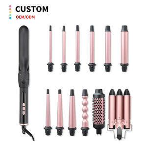 SYB887 Kit de fer à boucler rapide PTC 13-en-1 avec fers interchangeables en céramique, fer plat et <span class=keywords><strong>brosse</strong></span> triple baril pour usage professionnel en salon - Product Image 1