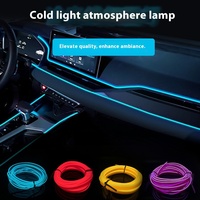 Kemauto Bande LED Décoration EL Ligne de Lumière Froide Flexible Néon 12V 3W Auto Lampe Décorative Intérieur de Voiture Lumière Ambiante