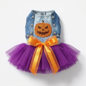 Costume d'Halloween personnalisable OEM pour chiens et chats : Robe citrouille, robe de mariée, vêtements festifs originaux et amusants pour animaux de compagnie - Product Image 5