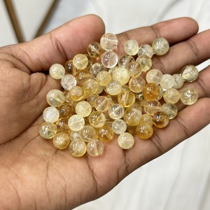 ลูกปัดพลอยสีเหลืองซิทรินทรงกลม8มม. สำหรับสร้อยคอลูกปัดแฟชั่นทันสมัยราคาดีที่สุด! - Product Image 2