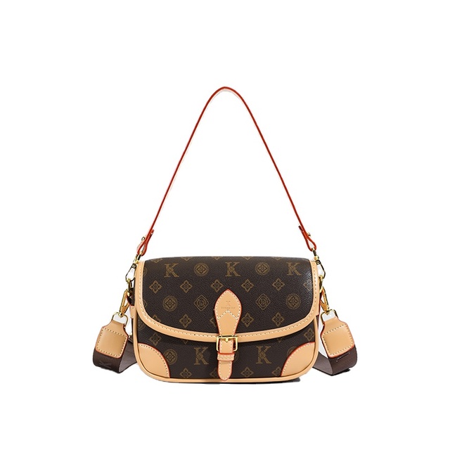 2025 Women's PU Material Crossbody Sling Bag Fashionable Geometric Pattern Polyester Lining Stylish Messenger Design