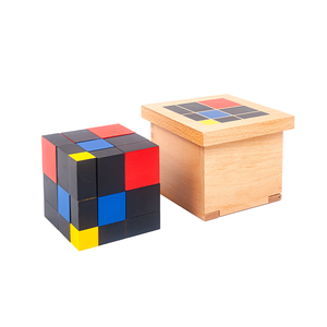 Nuevo Cubo Trinomial de Madera Montessori para Niños, Juego Educativo, Material Didáctico, Juguetes de Aprendizaje para Niños de 5 a 7 Años - Product Image 3