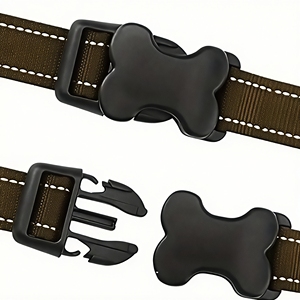 Boucle mousqueton profilée en plastique robuste en forme d'os de 10mm pour ceinture de sécurité remplaçant les colliers de chien - Product Image 1