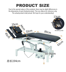 <span class=keywords><strong>Cama</strong></span> Quiropráctica Eléctrica Ajustable con Certificación CE, <span class=keywords><strong>Cama</strong></span> de Terapia con Ajuste Multiángulo para Clínica o Centro de Rehabilitación - Product Image 3